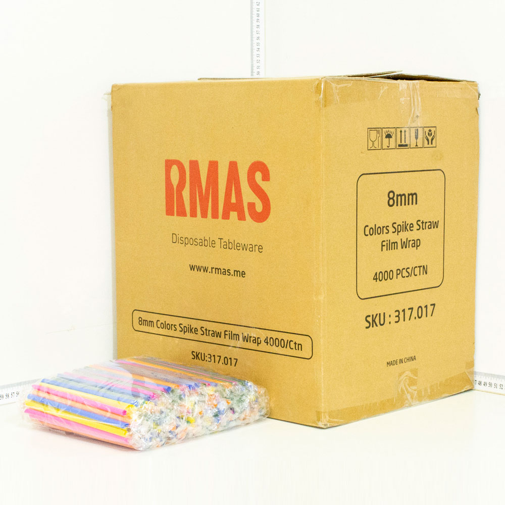 8x210mm Colors Spike Straw Film Wrap 4000/ctn
