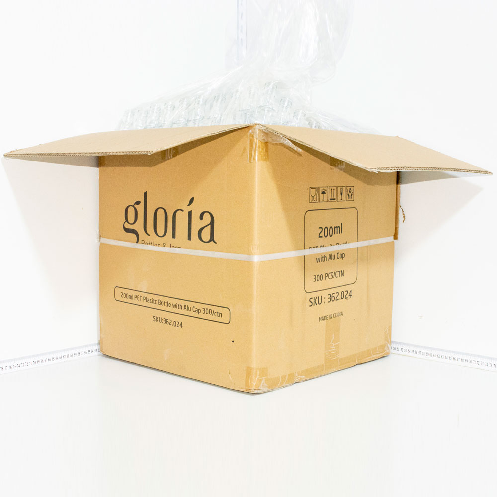 200ml PET Plastic Bottle Alu Cap 300/ctn