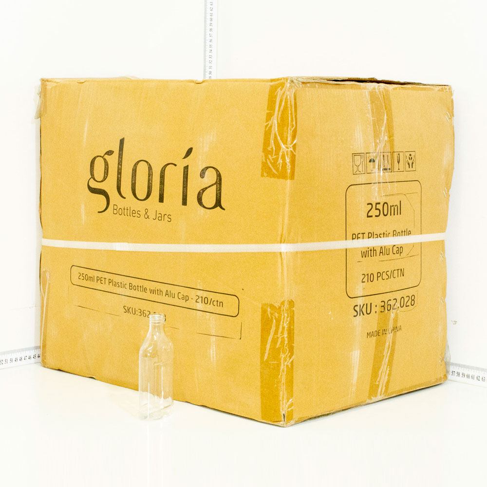 250ml D PET Plastic Cold Brew Bottle Alu Cap 210/ctn