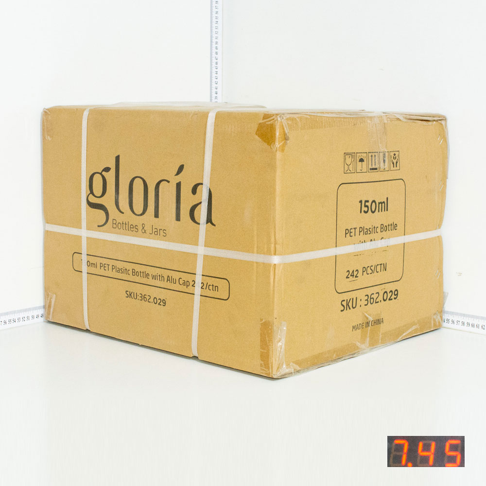 150ml PET Plastic Bottle Alu Cap 242/ctn