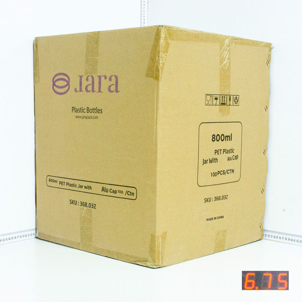 800ml/90mm PET Plastic Jar Alu Cap 100/ctn