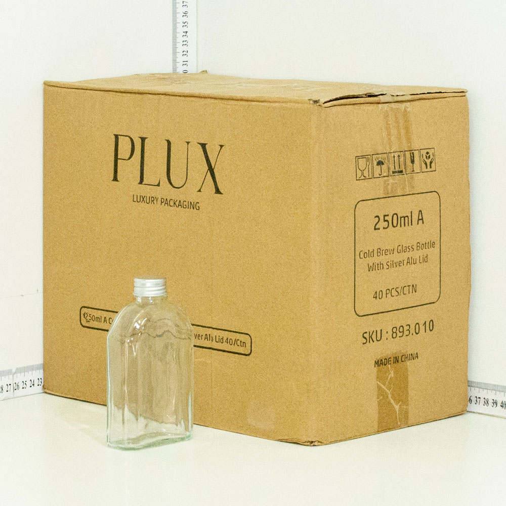 250ml A Cold Brew Glass Bottle Silver Alu Cap 40/Ctn