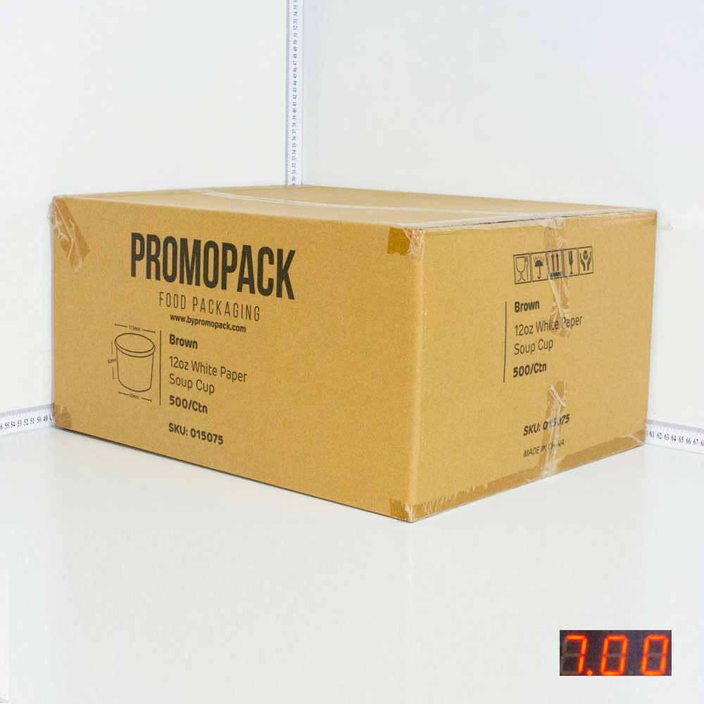 Brown - 12oz White Paper Soup Cup 500/ctn