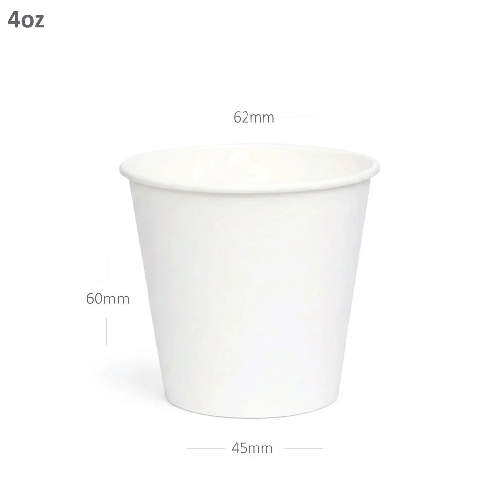 [015017] 4oz Single Wall White Paper Cup 1000/ctn