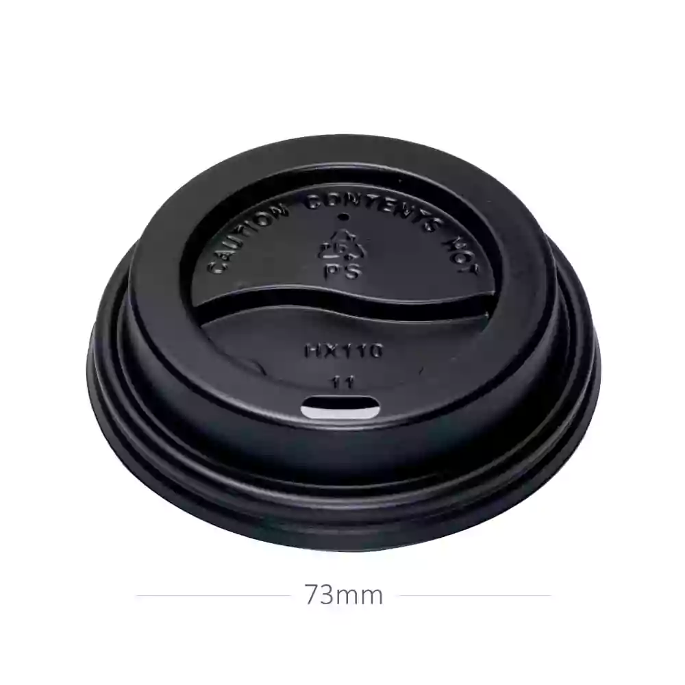 73mm PS Plastic Black No Cap Lid 1000/ctn