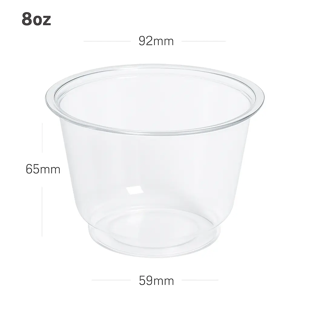 8oz PET Plastic Ice Cream Cup 1000/ctn