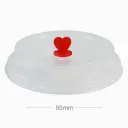 90mm PP Plastic Clear Lid With Red Heart 1000/ctn
