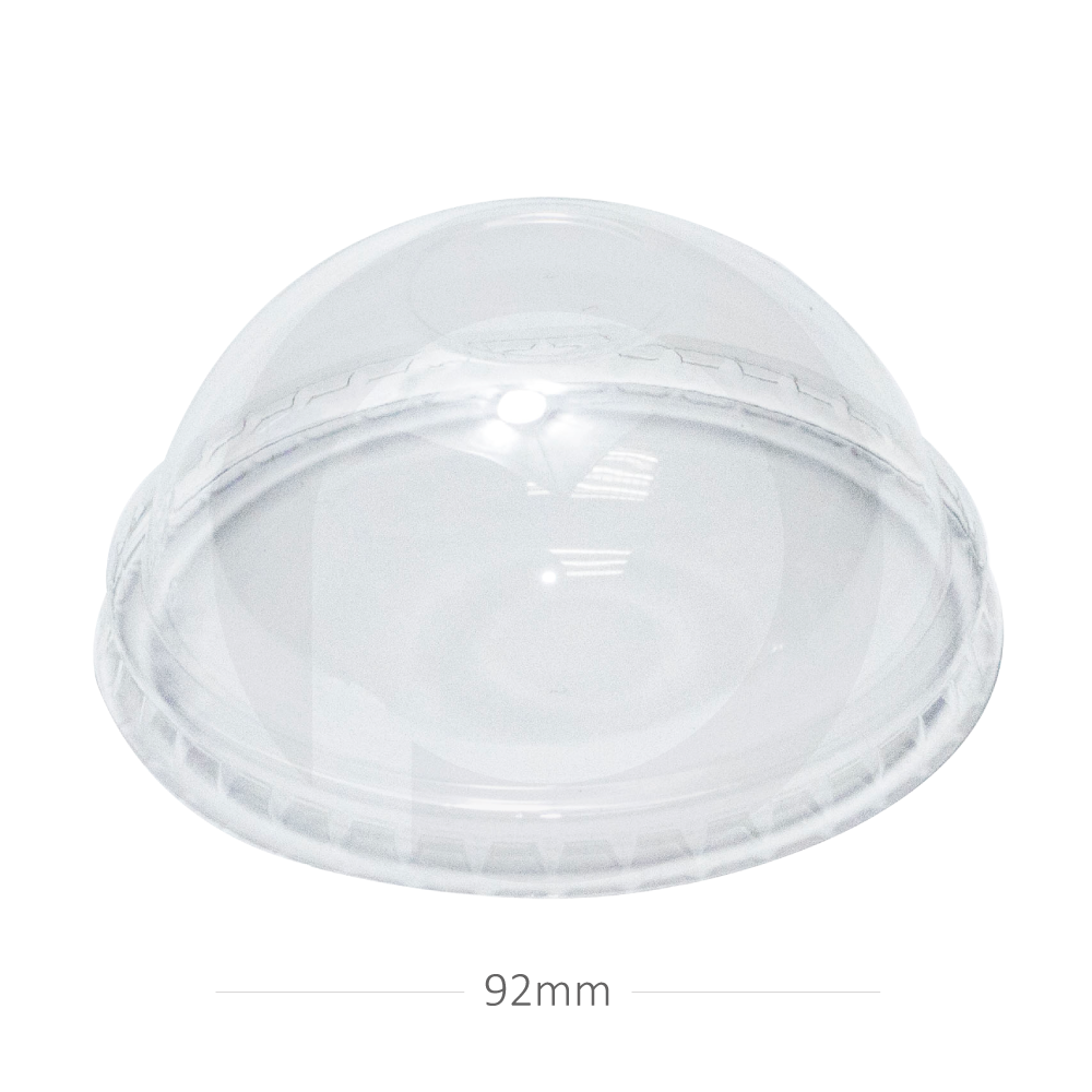 92mm PET Plastic No Hole Dome Lid 1000/ctn