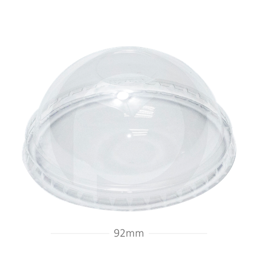 [112015] 92mm PET Plastic No Hole Dome Lid 1000/ctn