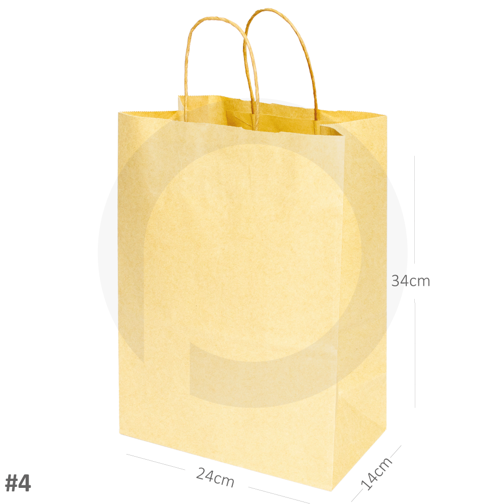#2414 Kraft Paper Twisted Handle Bag 200/ctn