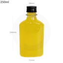 250ml A PET Plastic Cold Brew Bottle Black Alu Cap 200/ctn