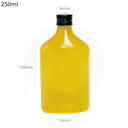 250ml D PET Plastic Cold Brew Bottle Black Alu Cap 200/ctn
