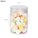 300ml/70mm PET Plastic Jar Clear PP Cap 150/ctn