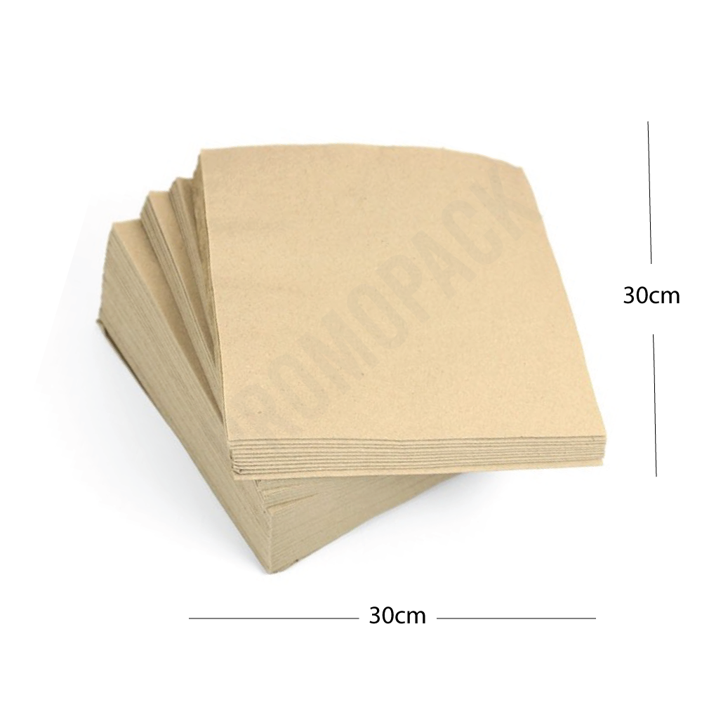 Brown Paper Napkin 30x30cm 1Ply 4000/ctn