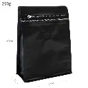 250g Black Flat Bottom Ziplock Valve Bag 300/ctn