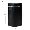 500g Black Stand Up  Ziplock Valve Bag 300/ctn