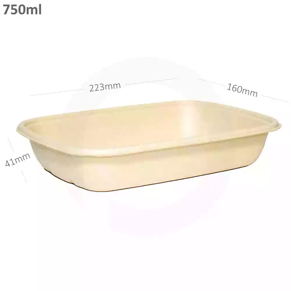 750ml Bagasse Sugarcane Food Bowl 300/ctn