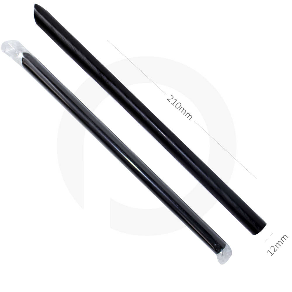 12×210mm Black Spike Straw Film Wrap 4000/Ctn