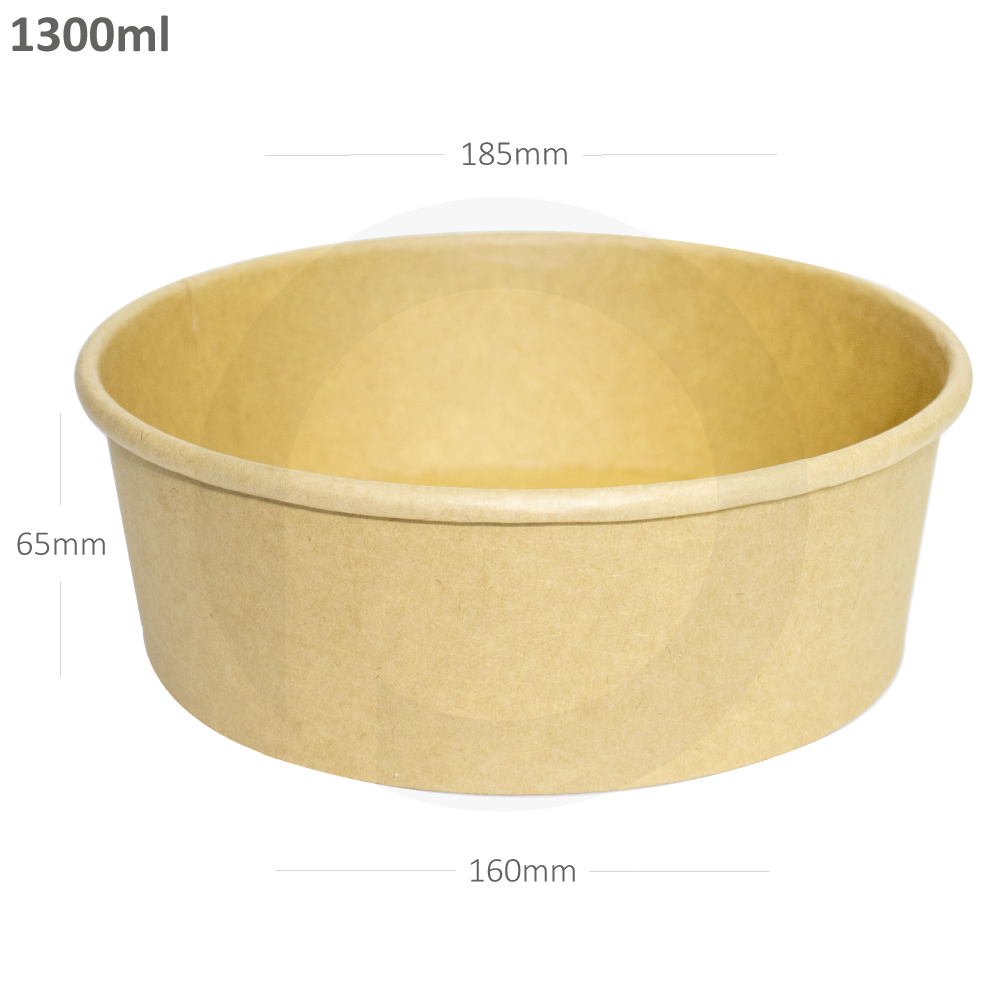 1300ml Kraft Paper Salad Bowl 300/ctn