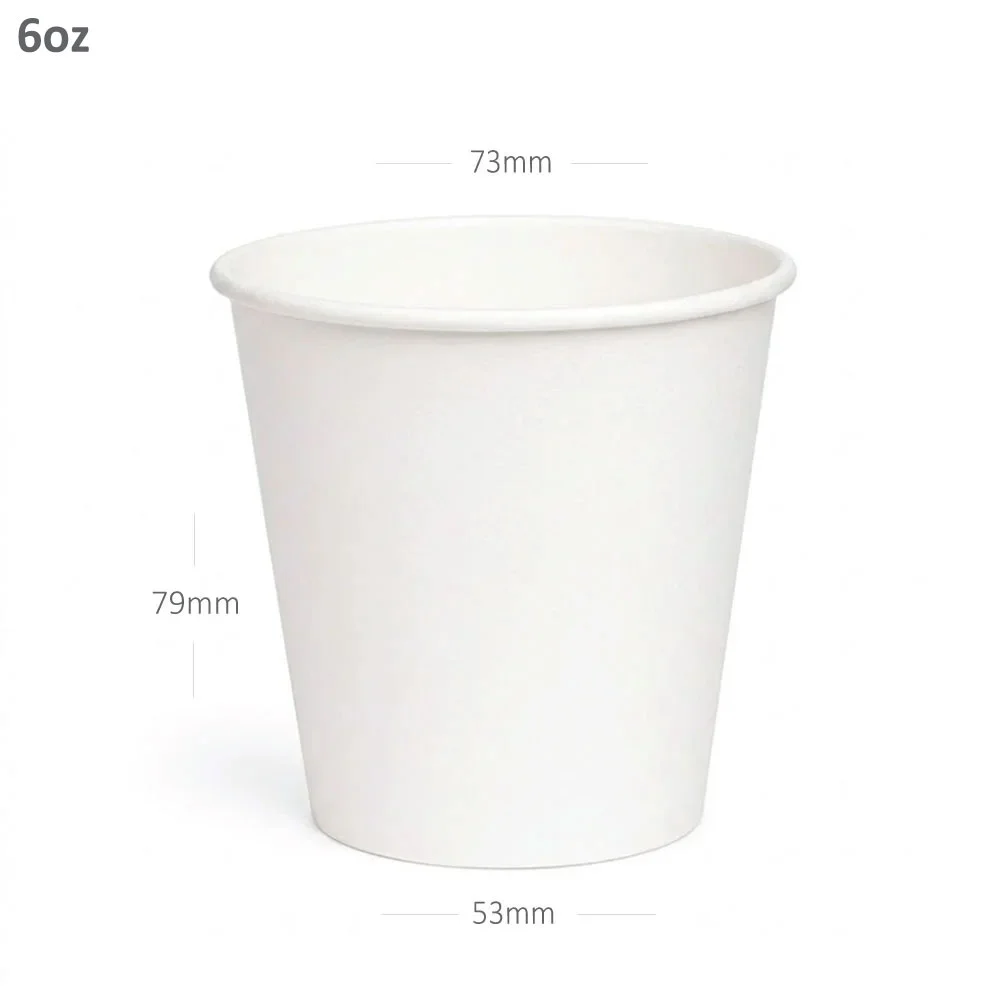 [015058] 6oz Single Wall White Paper Cup 1000/ctn