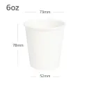 6oz Single Wall White Paper Cup 1000/ctn