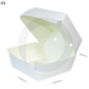 #3 Burger White Paper Box 200/ctn