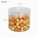 150ml/70mm PET Plastic Jar Clear PP Cap 100/ctn
