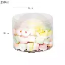 250ml/85mm PET Plastic Jar Clear PP Cap 100/ctn