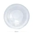 90mm PET Plastic Clear No Hole Flat Lid 1000/ctn