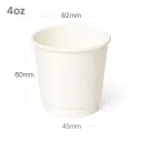 4oz Double Wall White Paper Cup 500/ctn