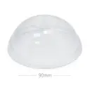 90mm Clear PET Plastic X Hole Dome Lid 1000/ctn