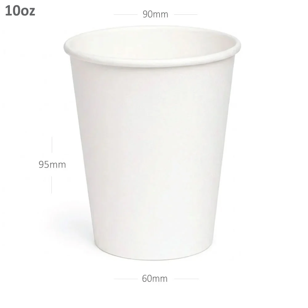 [015100] 10oz Single Wall White Paper Cup 500/ctn