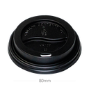 80mm PS Plastic Black No Cap Lid 500/ctn