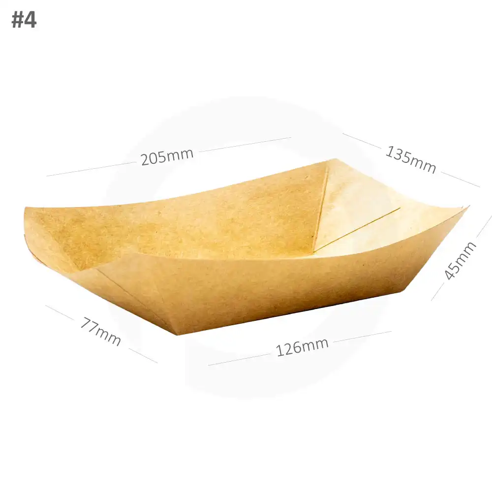 #4 Kraft Paper Food Tray 500/ctn