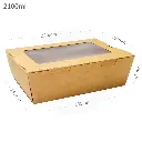 2100ml W Kraft Paper Window Lunch Box 200/ctn