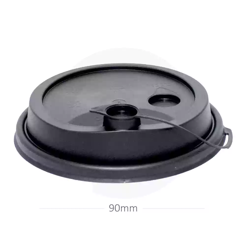 90mm PP Plastic Black Connected Lid 1000/ctn