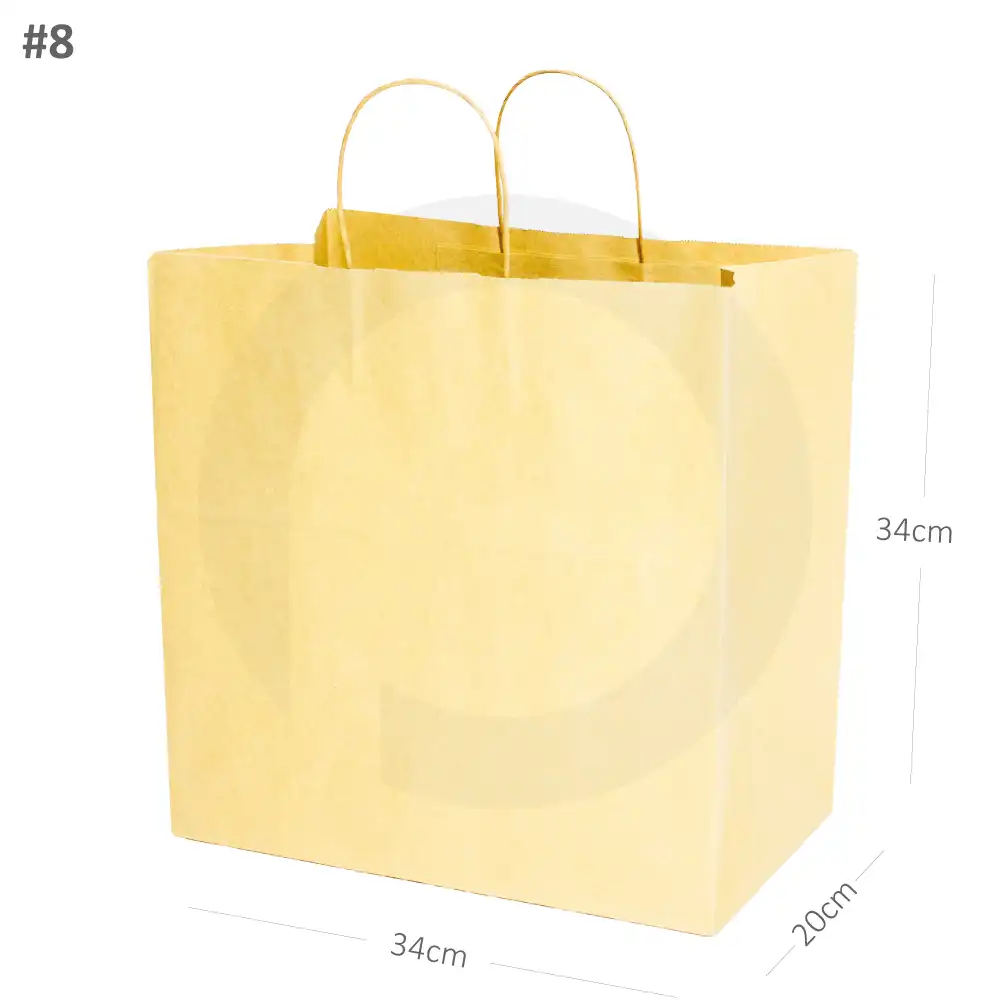 #8 Kraft Paper Twisted Handle Bag 200/ctn