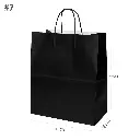 Black - #7 White Paper Twisted Handle Bag 200/ctn
