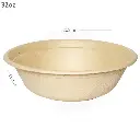 32oz Bagasse Sugarcane Round Bowl 300/ctn