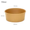 750ml Kraft Paper Salad Bowl 300/ctn