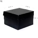 Black - White Paper Top & Bottom Connected  Box 120x120x80mm 200/ctn