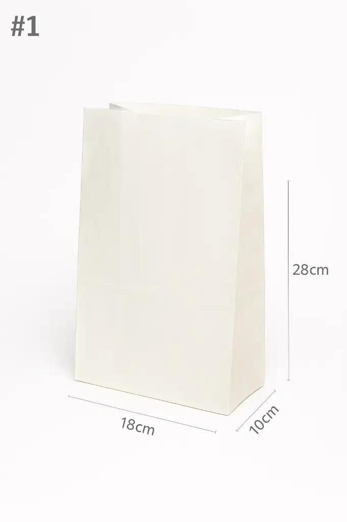 #1 White Paper No Handle Bag 200/ctn