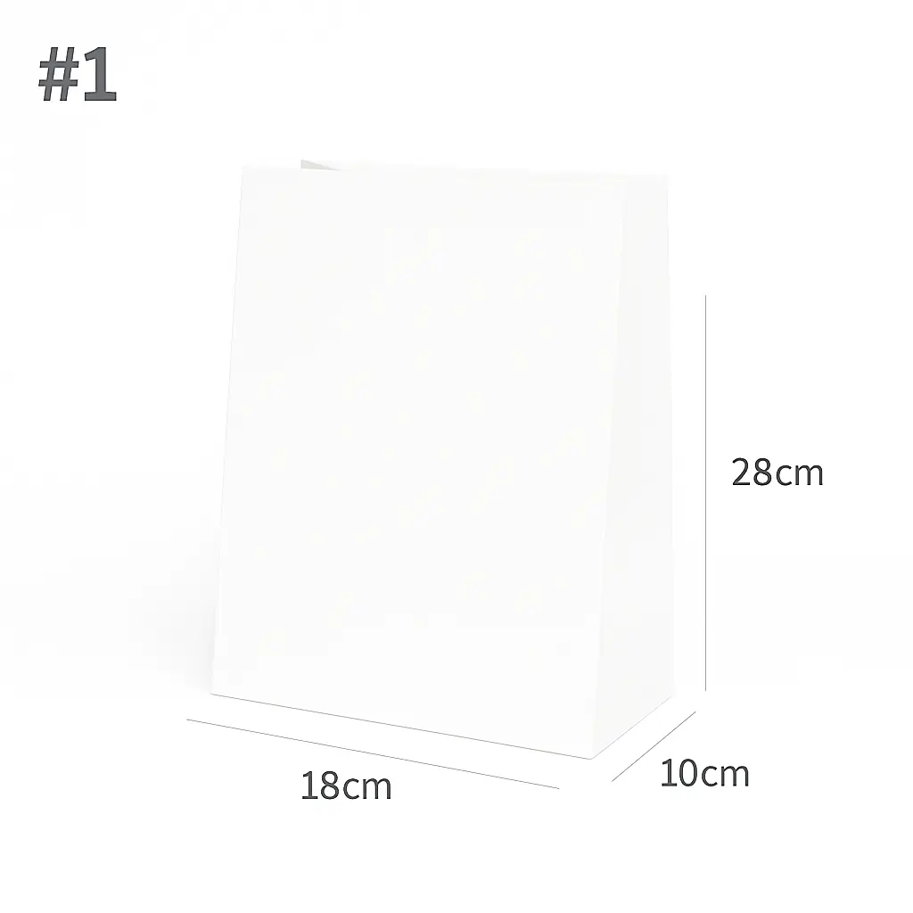 #1 White Paper No Handle Bag 200/ctn