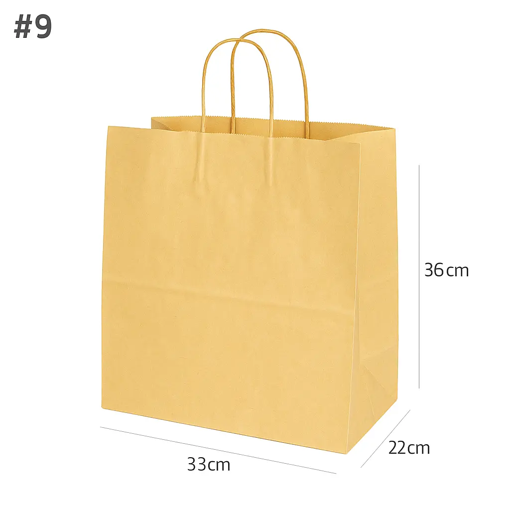 #9 Kraft Paper Twisted Handle Bag 200/ctn