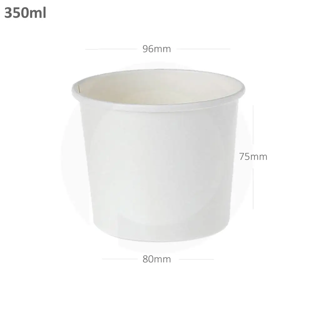 12oz/350ml White Paper Soup Cup 500/ctn