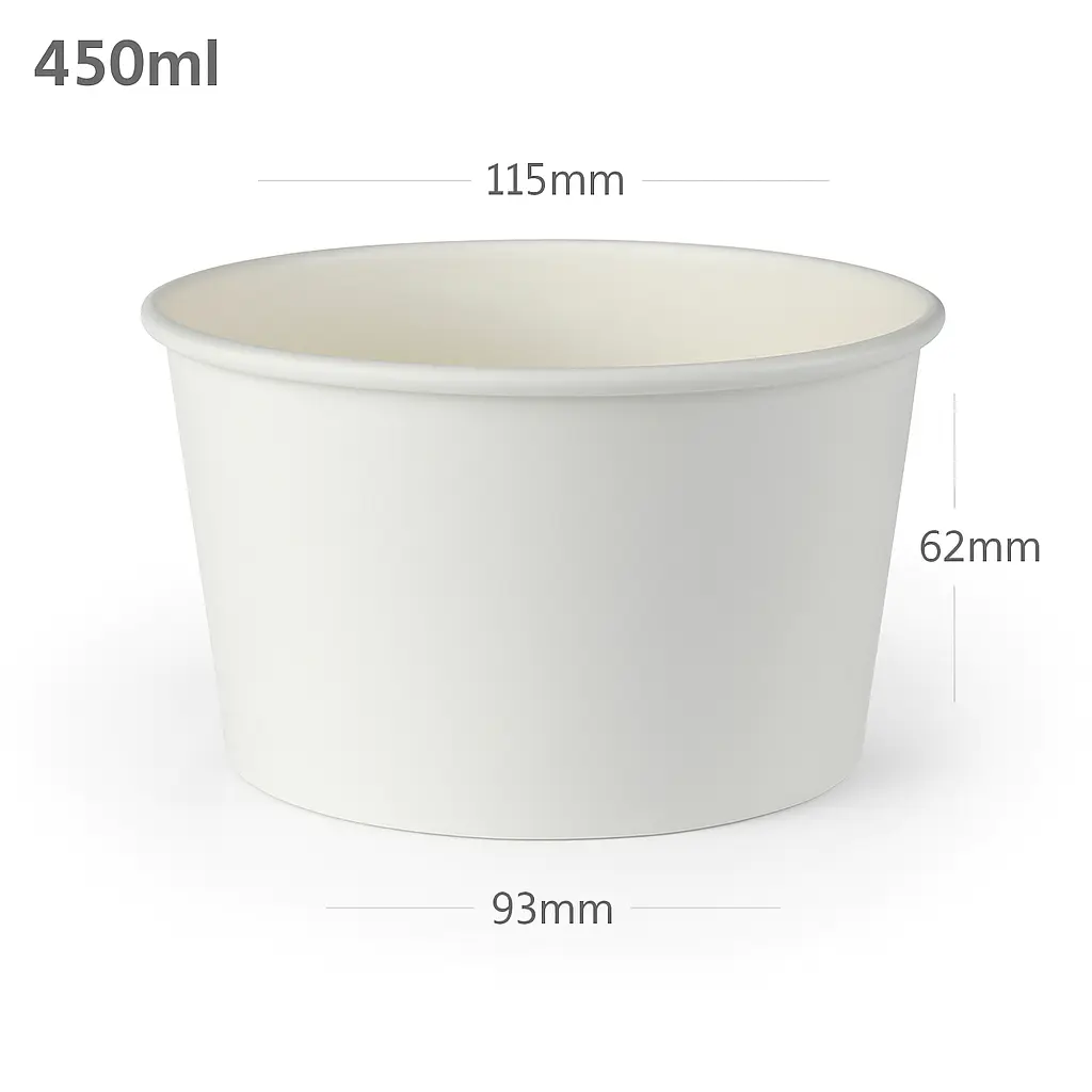 450ml White Paper Soup Cup 500/ctn