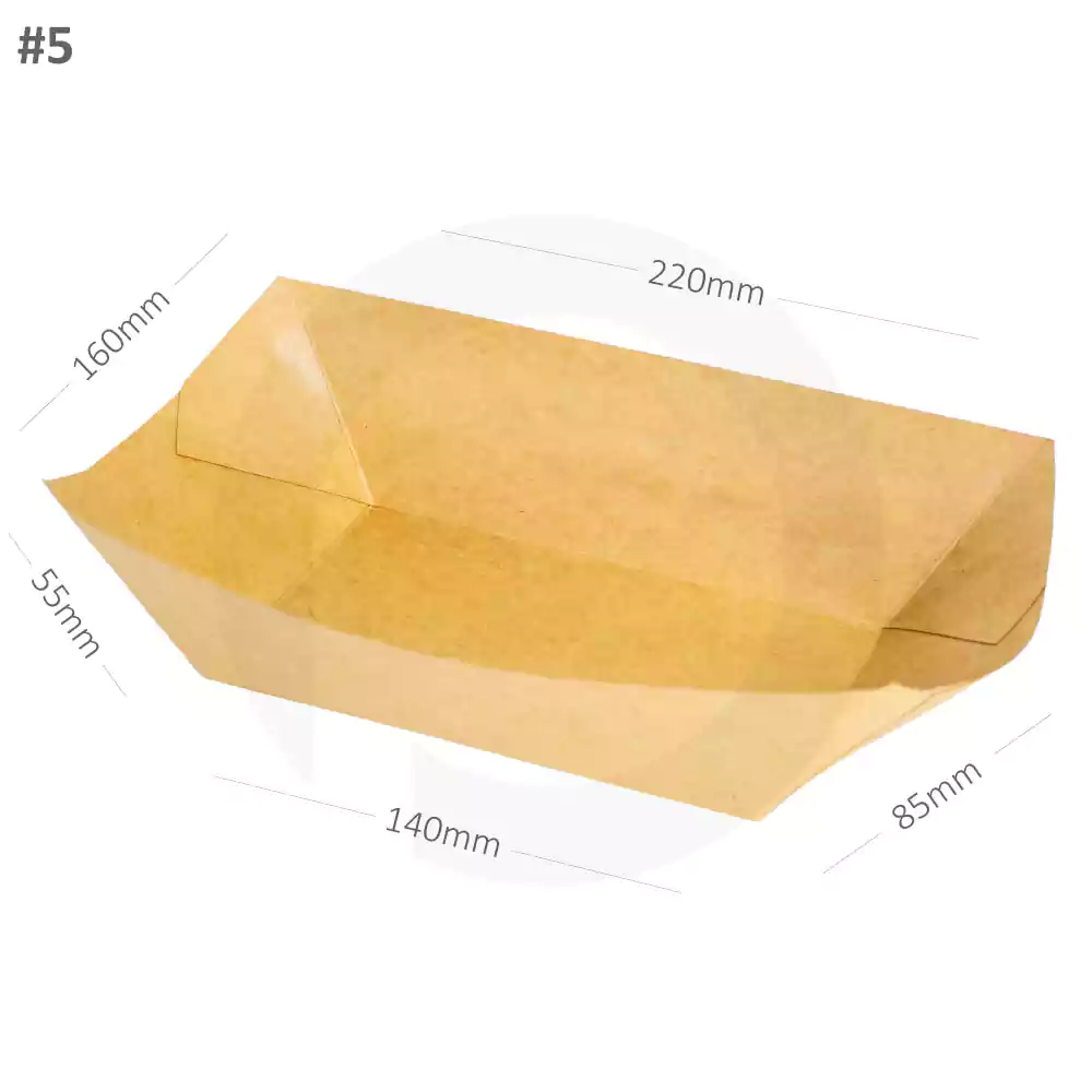 #5 Kraft Paper Food Tray 500/ctn