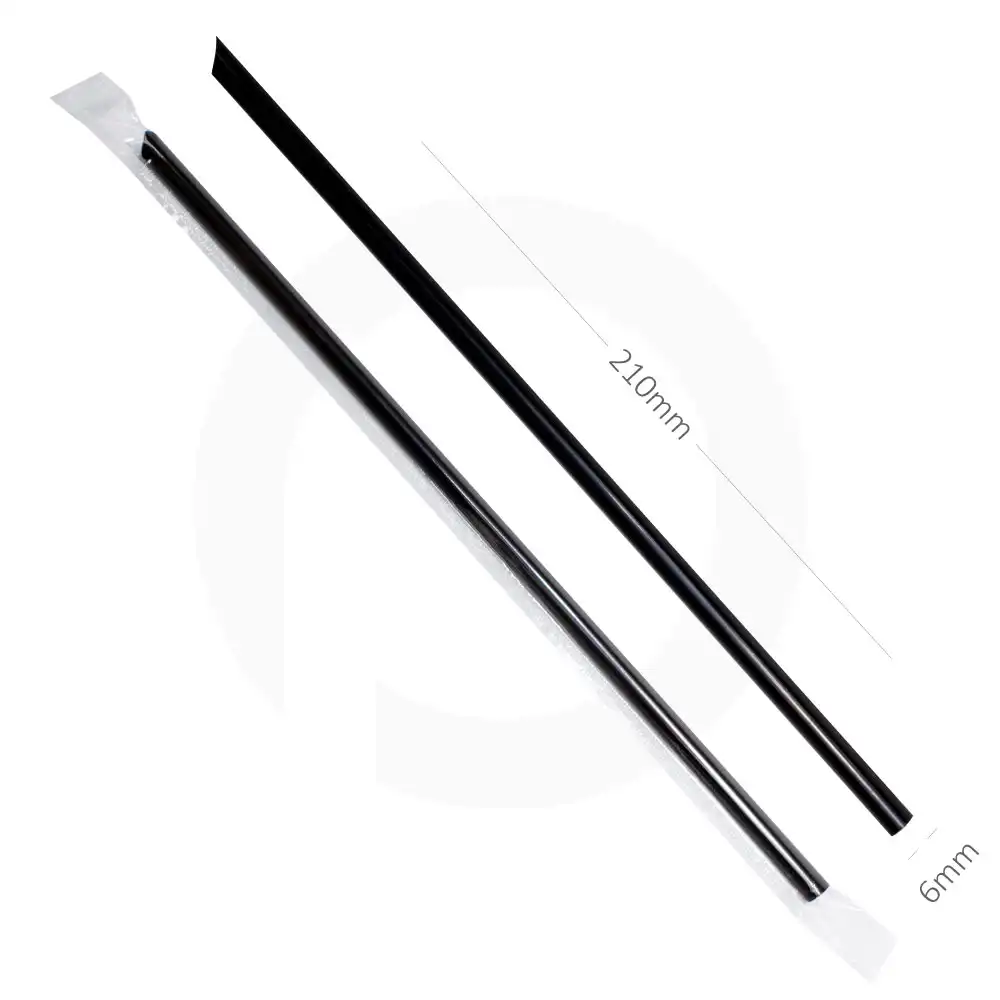 6×210mm Black Spike Straw Film Wrap 4000/Ctn