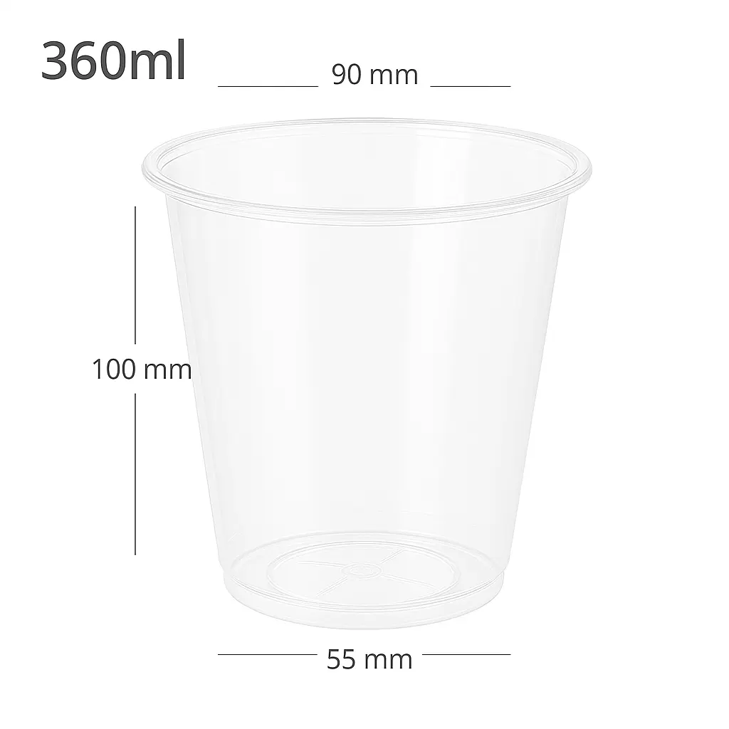 360ml/90mm PP Plastic Cup 500/ctn 