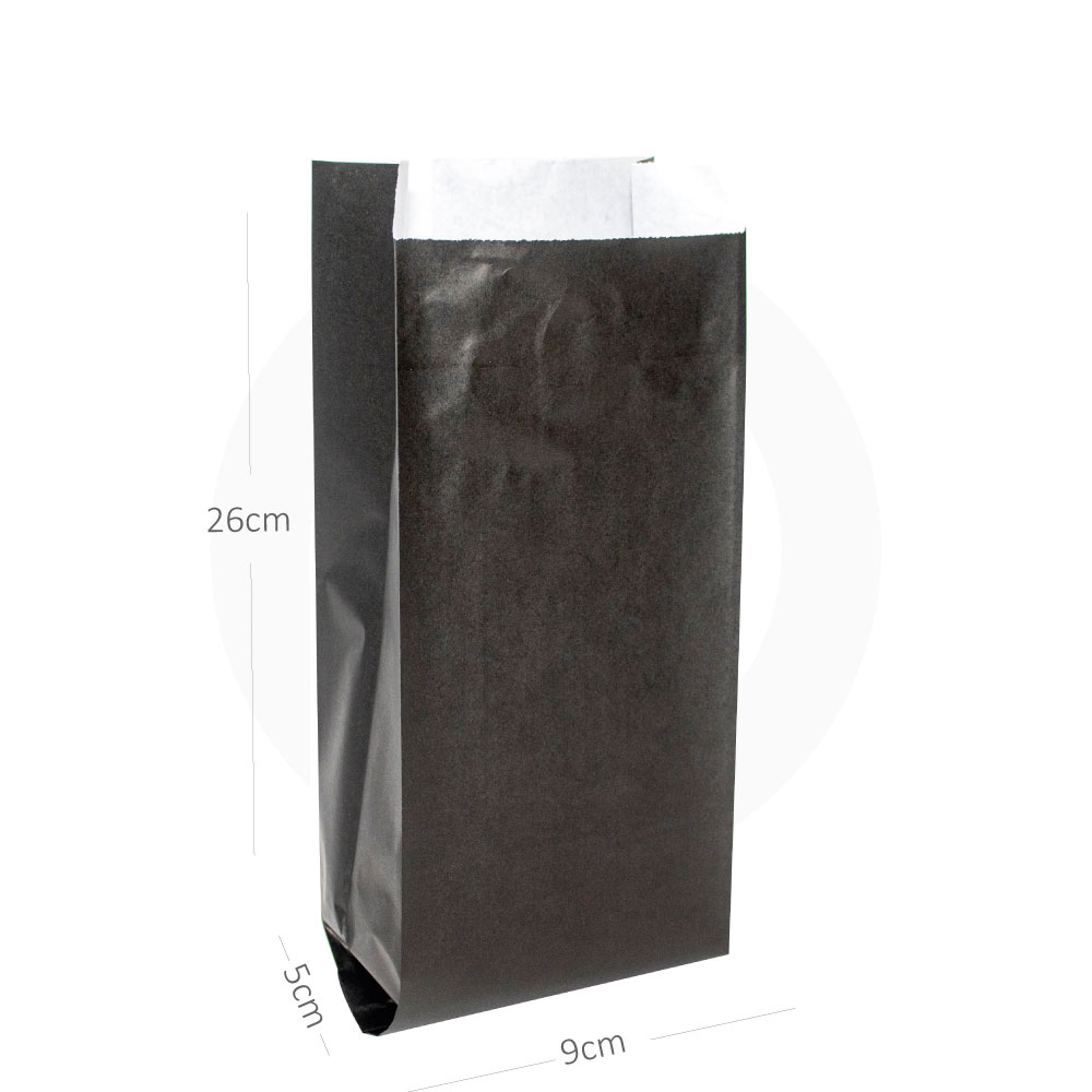 Black - #4 Satchel White Paper Bag 1000/ctn